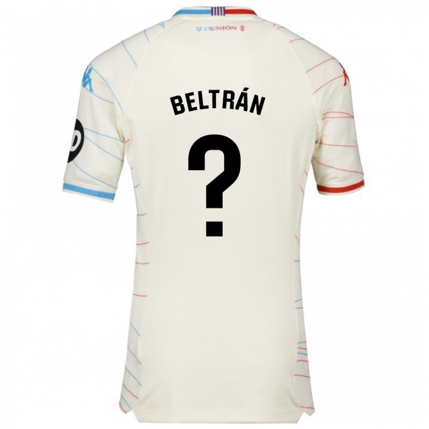 Niño Camiseta Marco Beltrán #0 Blanco Rojo Azul 2ª Equipación 2024/25 La Camisa Perú