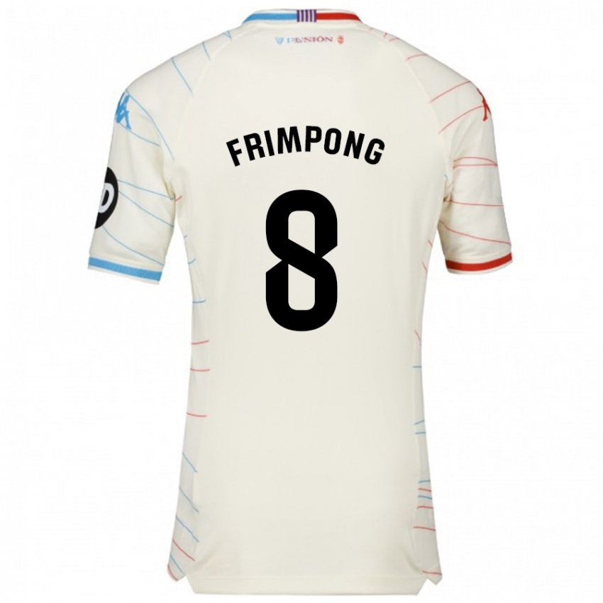 Niño Camiseta Eugene Frimpong #8 Blanco Rojo Azul 2ª Equipación 2024/25 La Camisa Perú