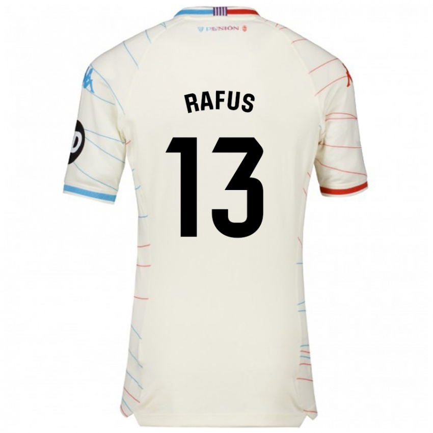 Niño Camiseta Arnau Rafus #13 Blanco Rojo Azul 2ª Equipación 2024/25 La Camisa Perú