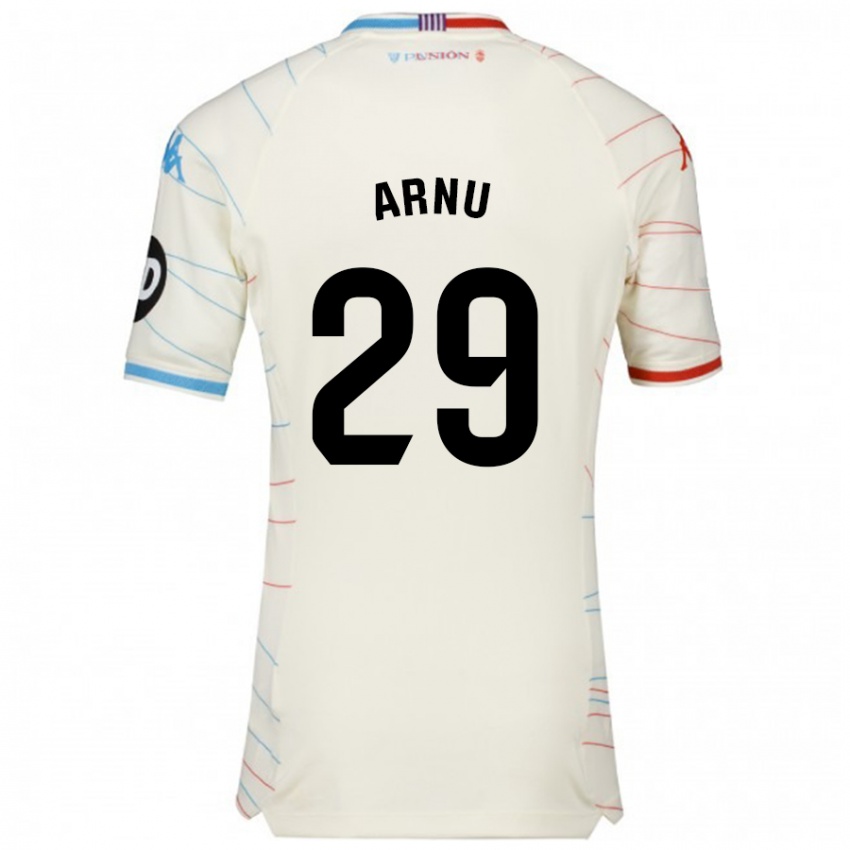 Niño Camiseta Adrián Arnu #29 Blanco Rojo Azul 2ª Equipación 2024/25 La Camisa Perú