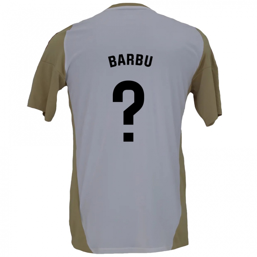 Niño Camiseta Álex Barbu #0 Marrón Blanco 2ª Equipación 2024/25 La Camisa Perú