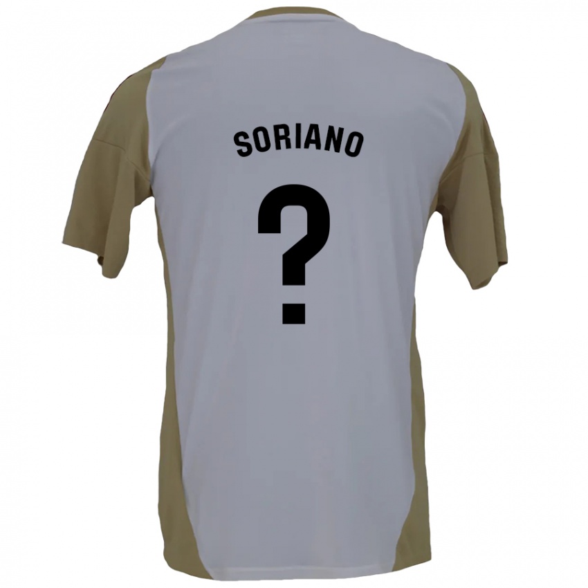 Niño Camiseta Adrián Soriano #0 Marrón Blanco 2ª Equipación 2024/25 La Camisa Perú