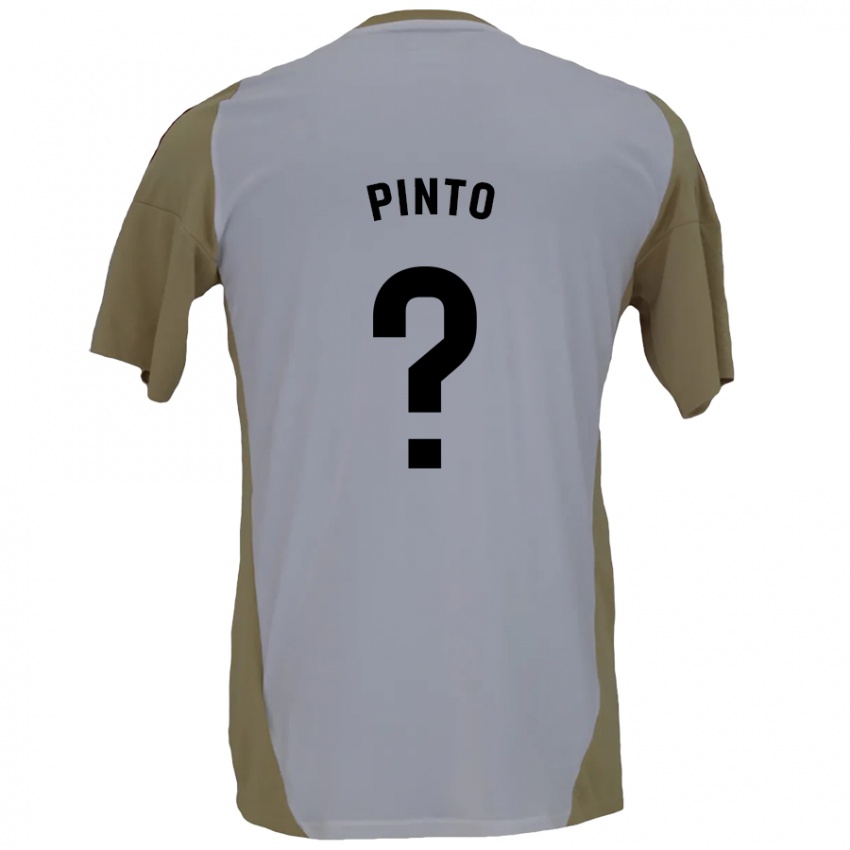 Niño Camiseta Yidne Pinto #0 Marrón Blanco 2ª Equipación 2024/25 La Camisa Perú