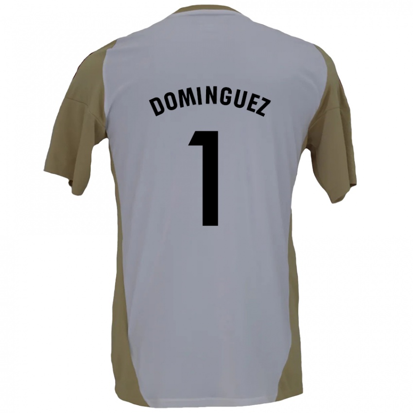 Niño Camiseta Iago Domínguez #1 Marrón Blanco 2ª Equipación 2024/25 La Camisa Perú