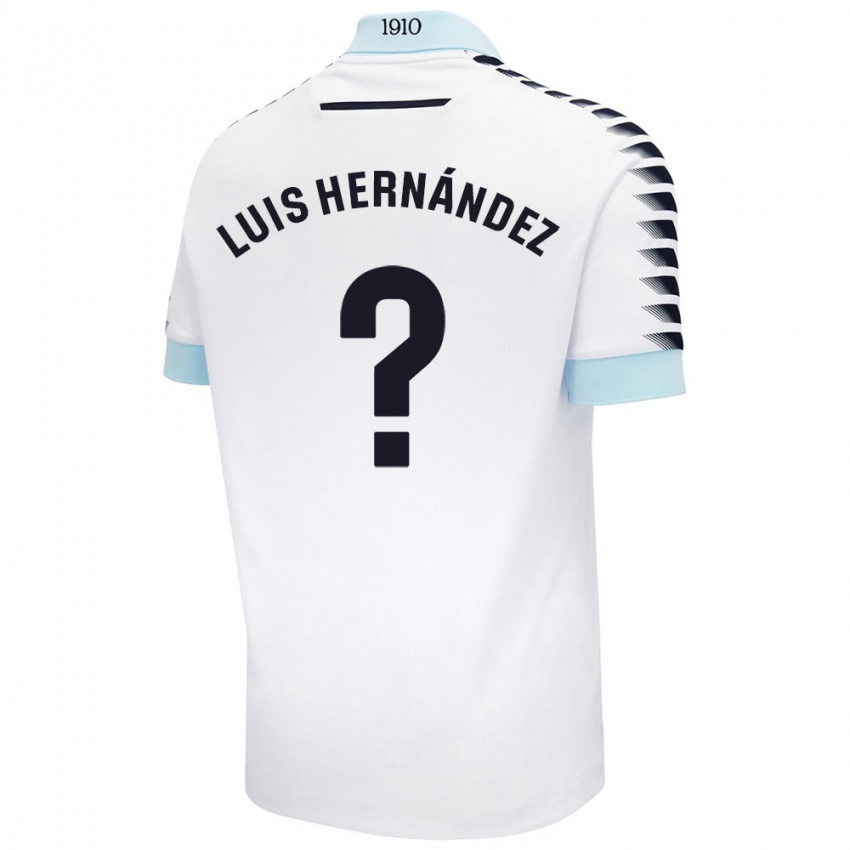 Niño Camiseta Luis Hernández #0 Blanco Azul 2ª Equipación 2024/25 La Camisa Perú