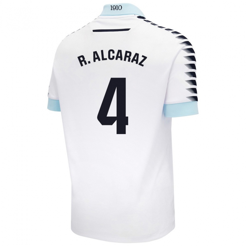 Niño Camiseta Rubén Alcaraz #4 Blanco Azul 2ª Equipación 2024/25 La Camisa Perú