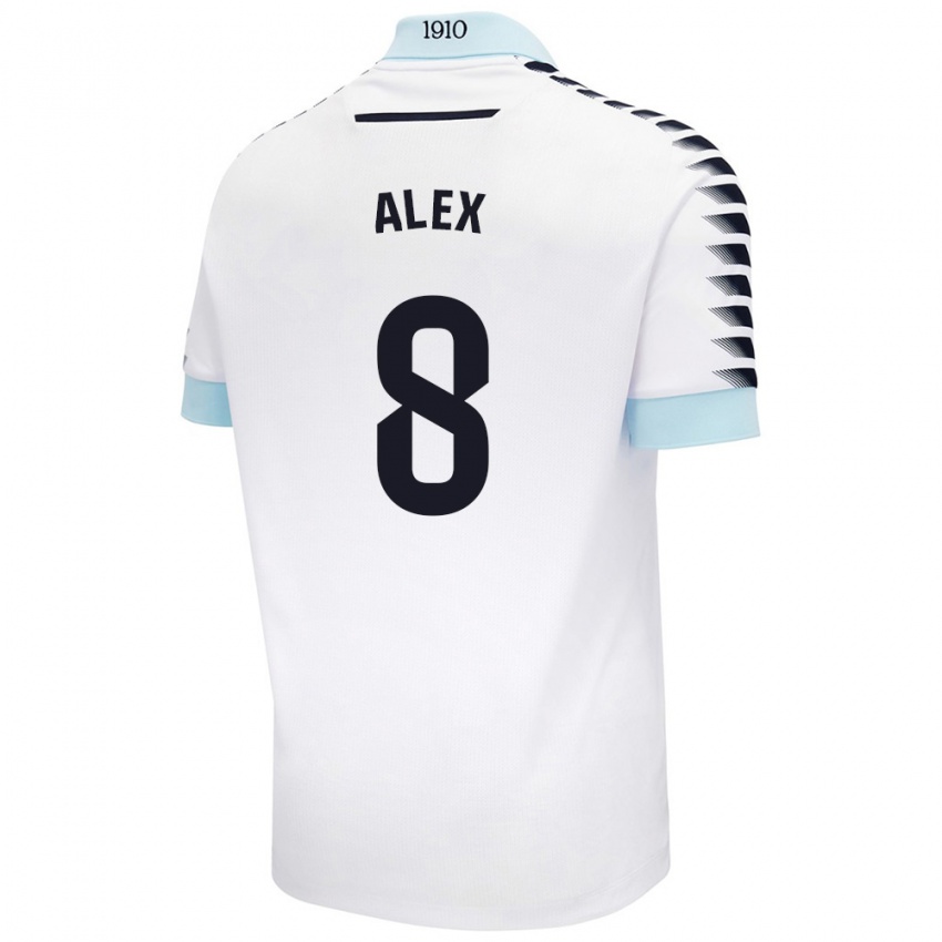 Niño Camiseta Álex Fernández #8 Blanco Azul 2ª Equipación 2024/25 La Camisa Perú