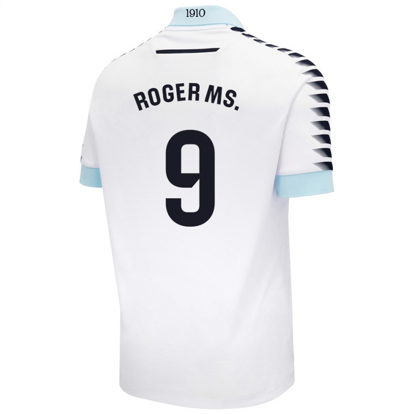 Niño Camiseta Roger Martí #9 Blanco Azul 2ª Equipación 2024/25 La Camisa Perú