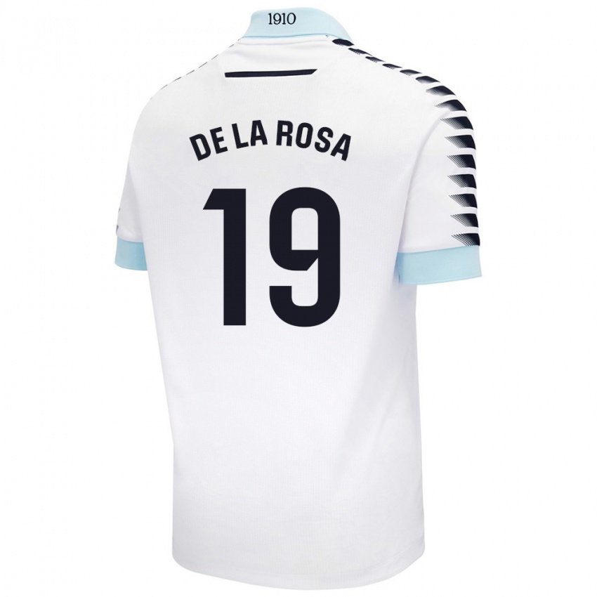 Niño Camiseta José Antonio De La Rosa #19 Blanco Azul 2ª Equipación 2024/25 La Camisa Perú