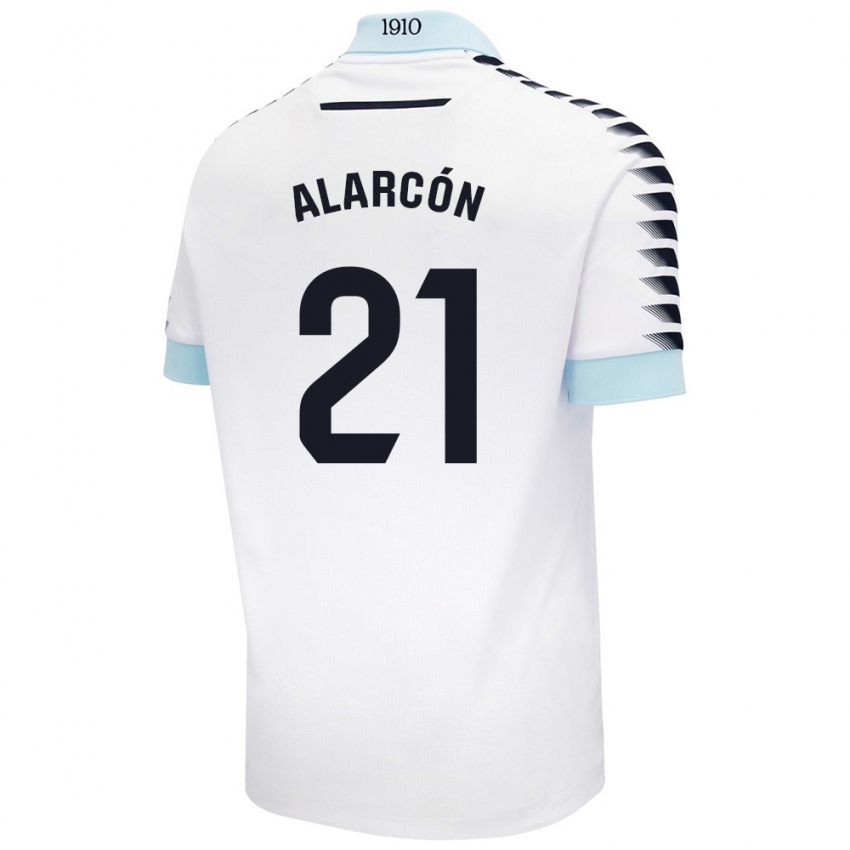 Niño Camiseta Tomás Alarcón #21 Blanco Azul 2ª Equipación 2024/25 La Camisa Perú