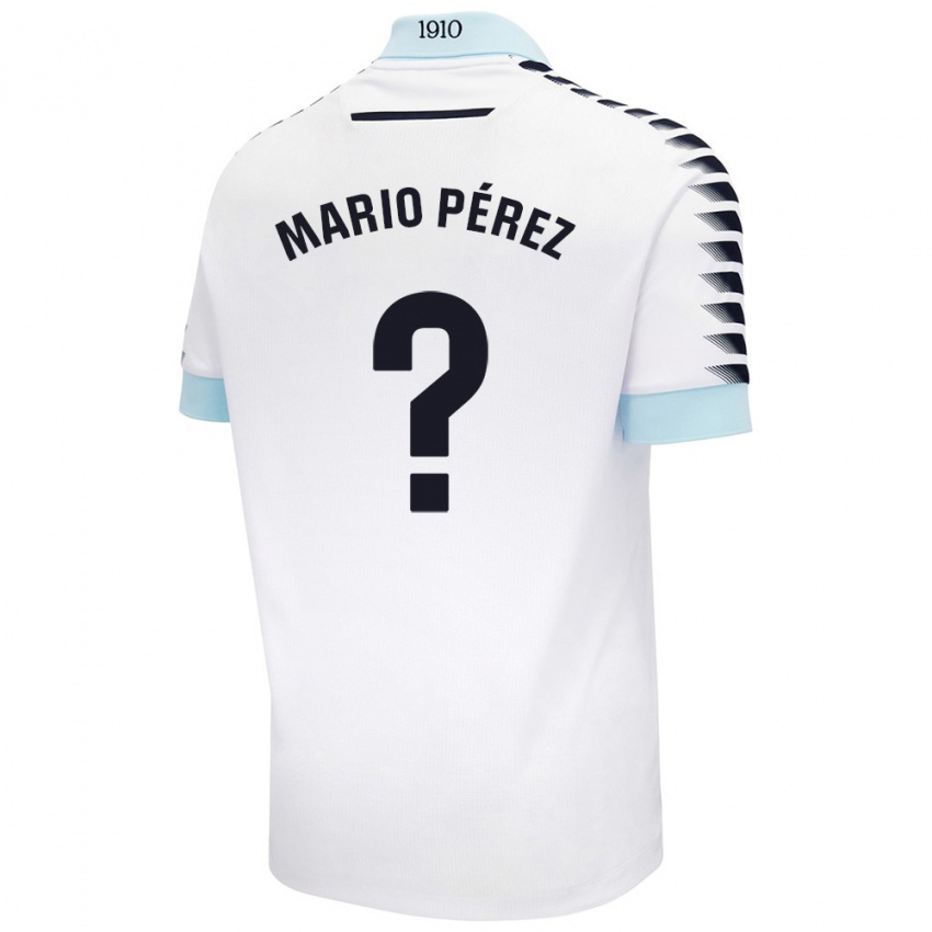 Niño Camiseta Mario Pérez #0 Blanco Azul 2ª Equipación 2024/25 La Camisa Perú