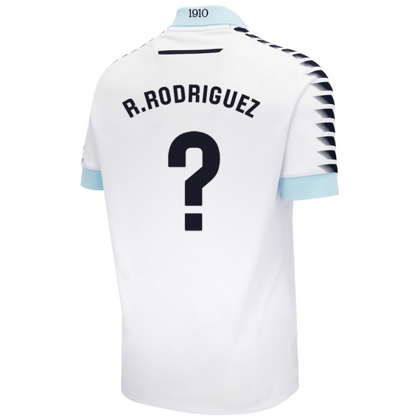 Niño Camiseta Ramón Rodríguez #0 Blanco Azul 2ª Equipación 2024/25 La Camisa Perú