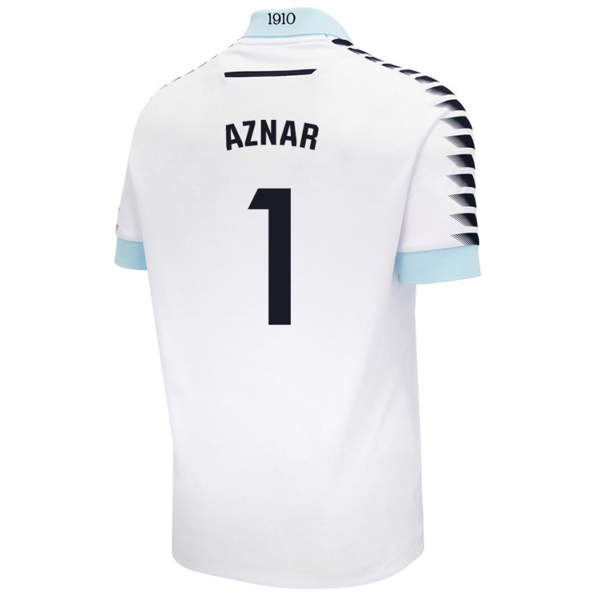 Niño Camiseta Victor Aznar #1 Blanco Azul 2ª Equipación 2024/25 La Camisa Perú