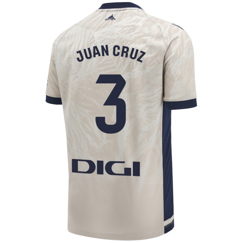 Niño Camiseta Juan Cruz #3 Gris Claro 2ª Equipación 2024/25 La Camisa Perú