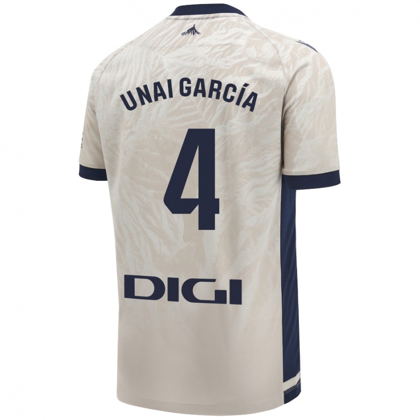 Niño Camiseta Unai García #4 Gris Claro 2ª Equipación 2024/25 La Camisa Perú