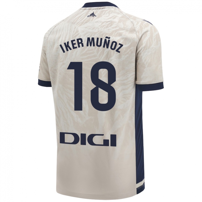 Niño Camiseta Iker Muñoz #18 Gris Claro 2ª Equipación 2024/25 La Camisa Perú