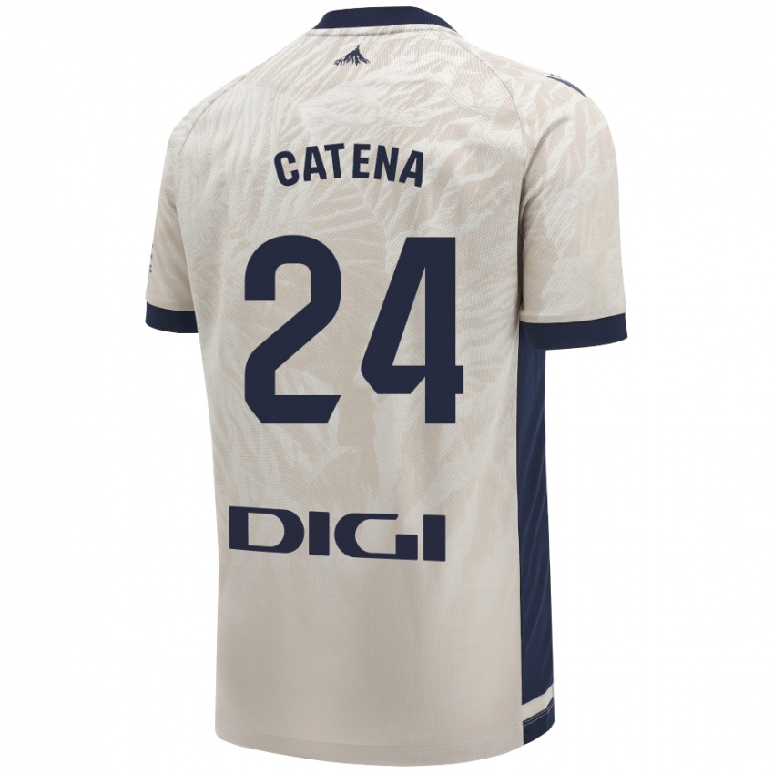 Niño Camiseta Alejandro Catena #24 Gris Claro 2ª Equipación 2024/25 La Camisa Perú