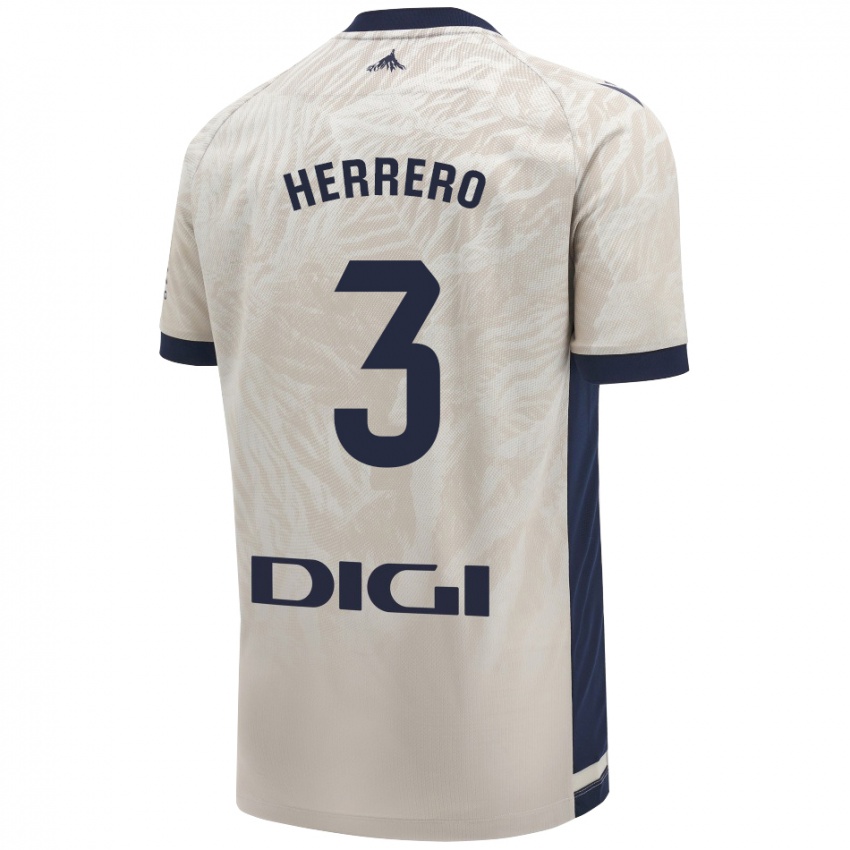 Niño Camiseta Toni Herrero #3 Gris Claro 2ª Equipación 2024/25 La Camisa Perú