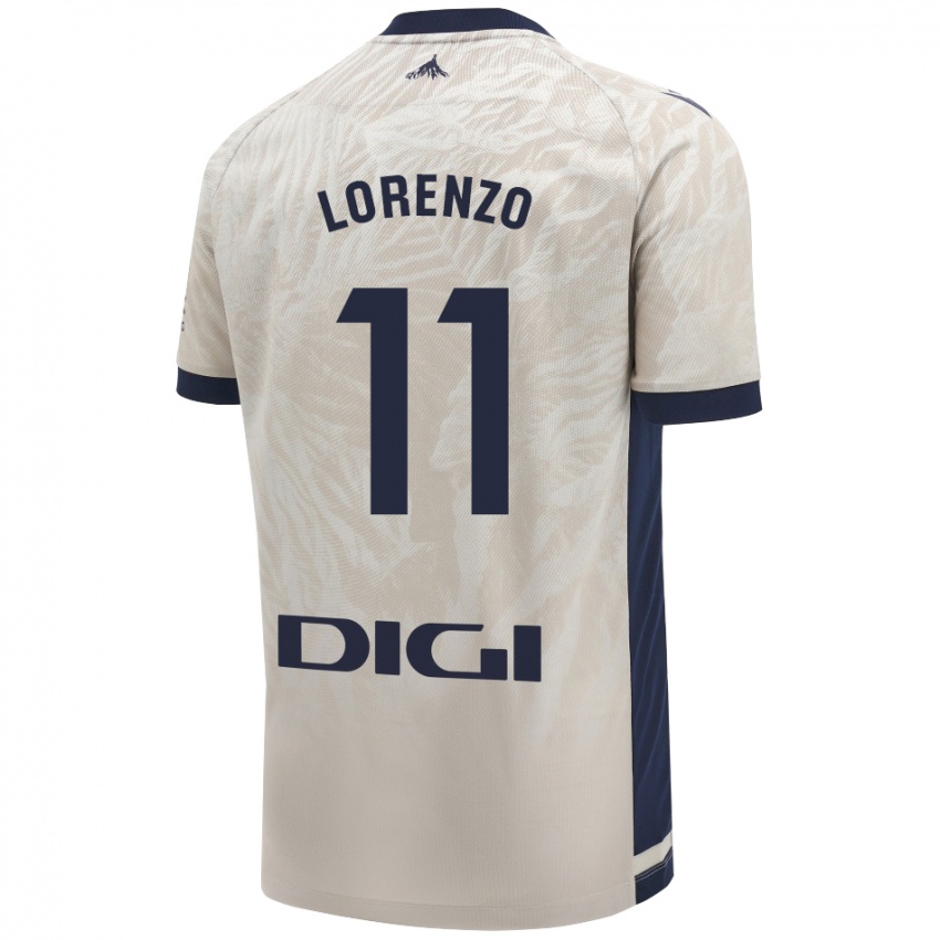 Niño Camiseta Nowend Lorenzo #11 Gris Claro 2ª Equipación 2024/25 La Camisa Perú