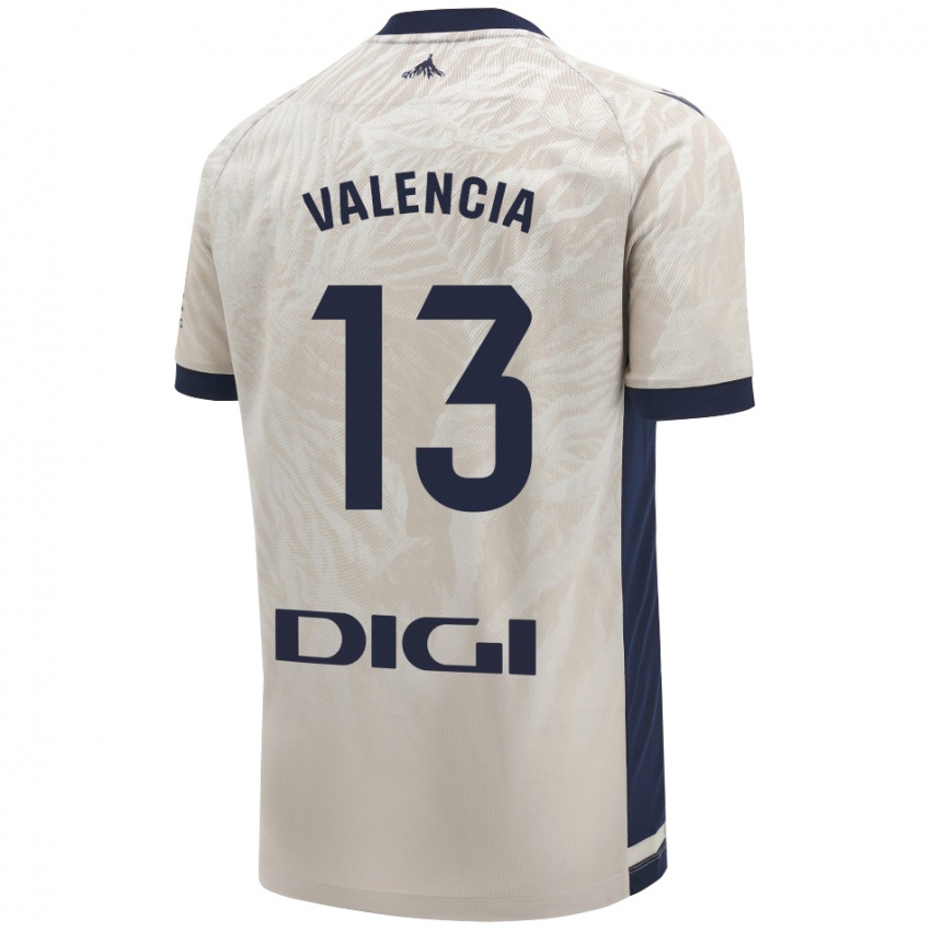 Niño Camiseta Pablo Valencia #13 Gris Claro 2ª Equipación 2024/25 La Camisa Perú