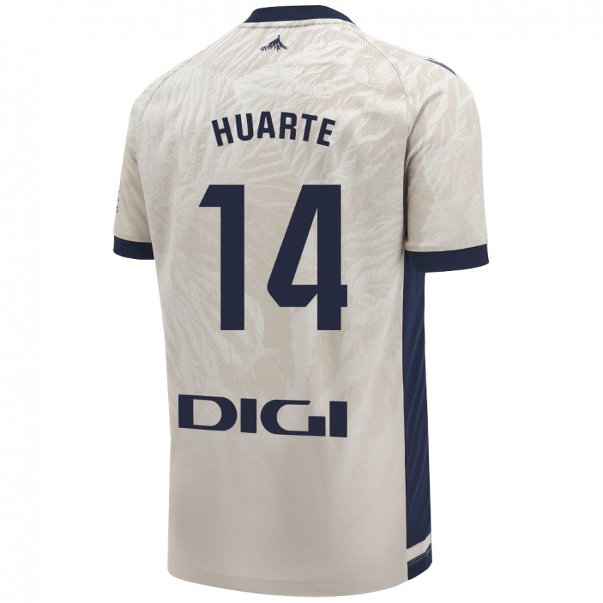 Niño Camiseta Xabi Huarte #14 Gris Claro 2ª Equipación 2024/25 La Camisa Perú