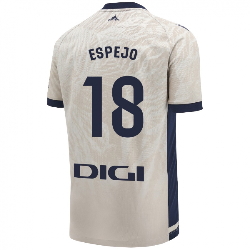 Niño Camiseta Diego Espejo #18 Gris Claro 2ª Equipación 2024/25 La Camisa Perú