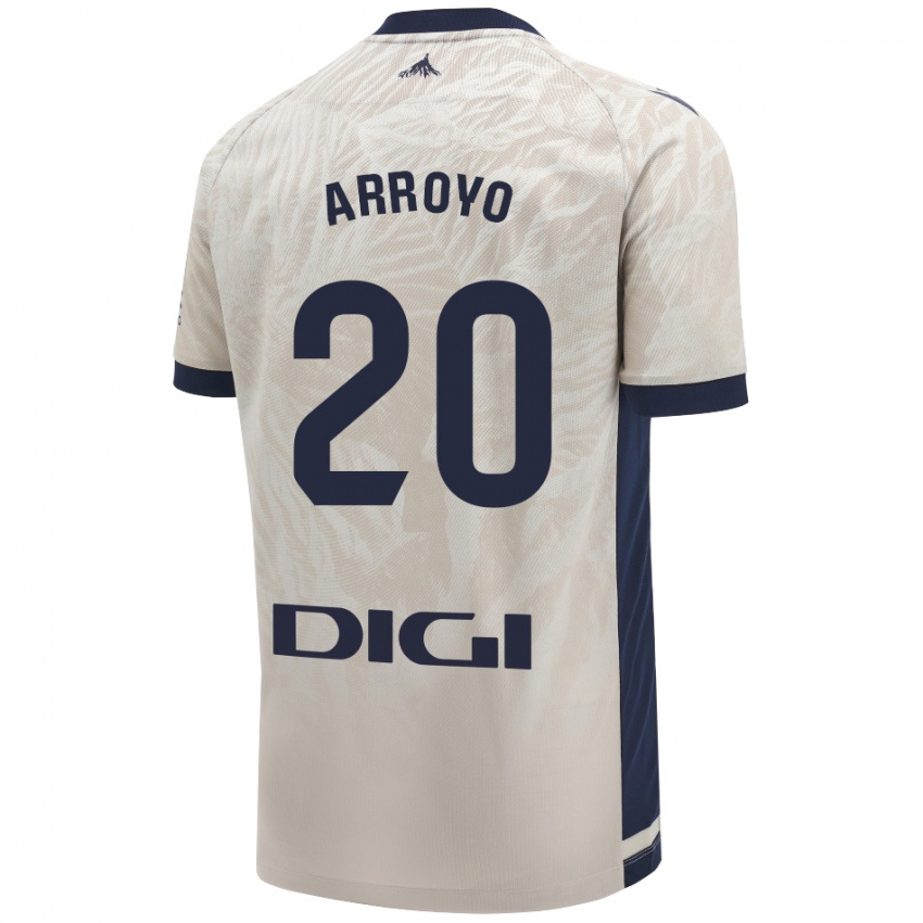 Niño Camiseta Roberto Arroyo #20 Gris Claro 2ª Equipación 2024/25 La Camisa Perú