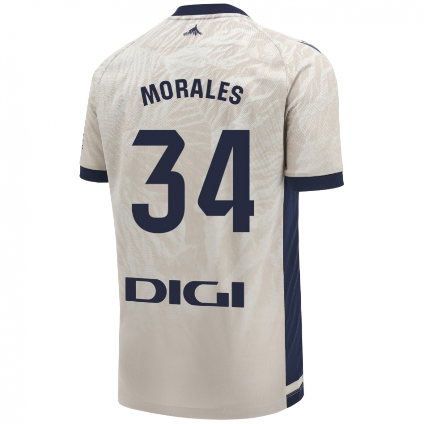 Niño Camiseta Anai Morales #34 Gris Claro 2ª Equipación 2024/25 La Camisa Perú