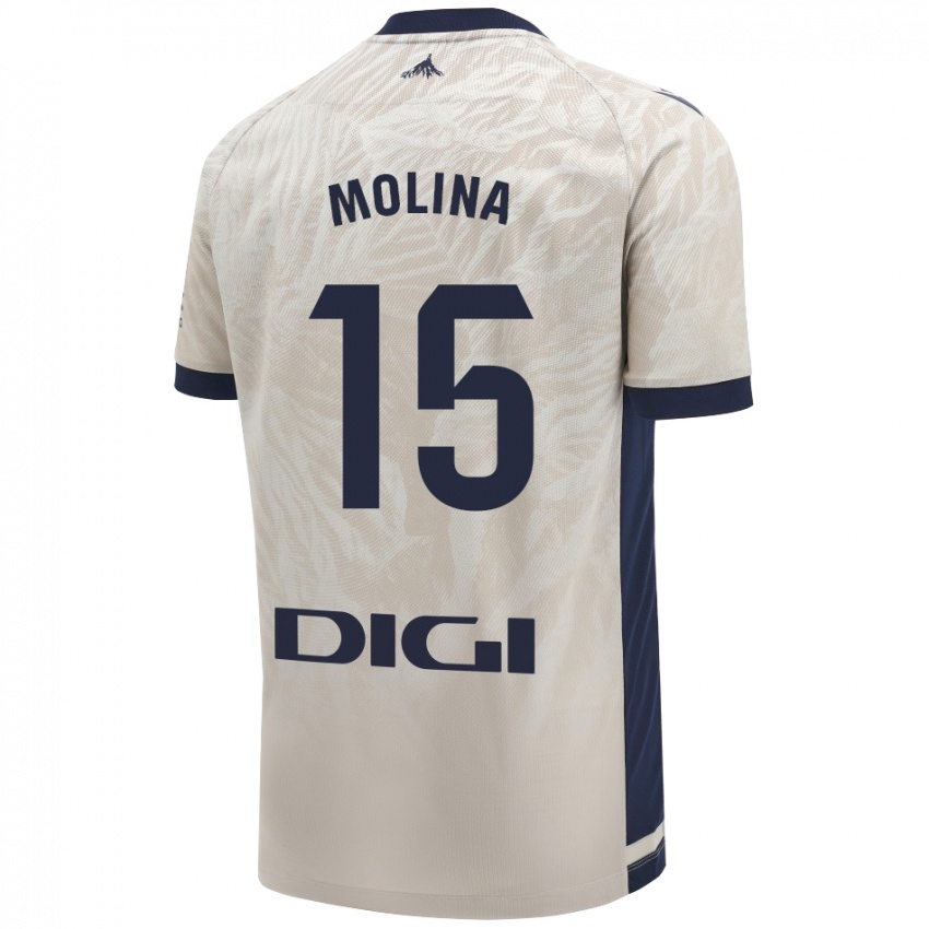 Niño Camiseta Guillem Molina #15 Gris Claro 2ª Equipación 2024/25 La Camisa Perú