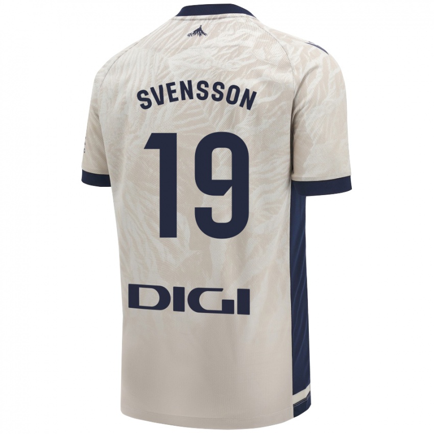 Niño Camiseta Max Svensson #19 Gris Claro 2ª Equipación 2024/25 La Camisa Perú