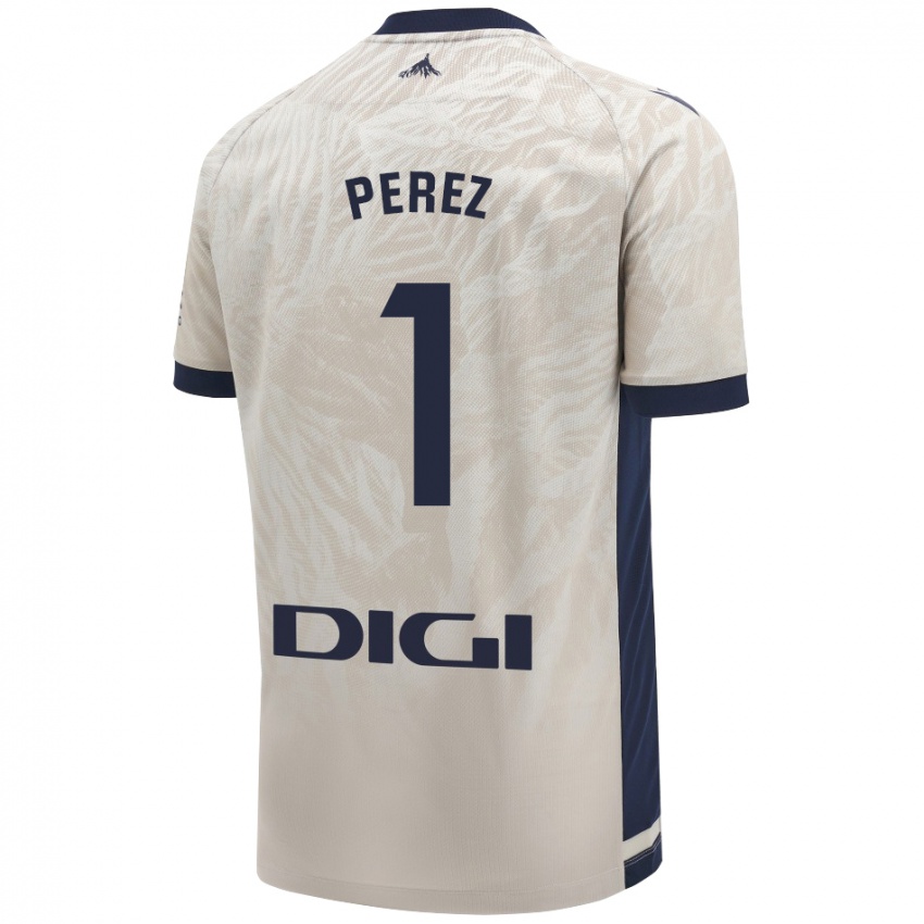 Niño Camiseta Silvia Pérez Fernández De Romarategui #1 Gris Claro 2ª Equipación 2024/25 La Camisa Perú