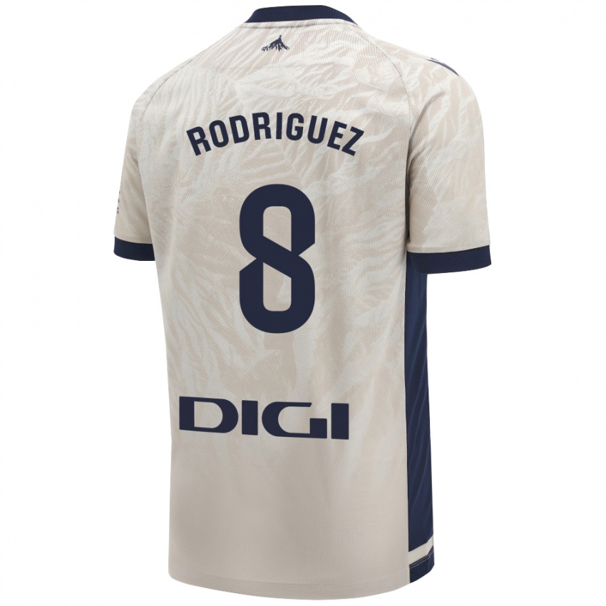 Niño Camiseta Vanessa Rodríguez Iribarren #8 Gris Claro 2ª Equipación 2024/25 La Camisa Perú