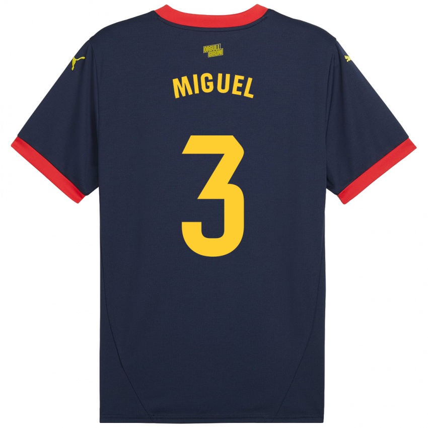 Niño Camiseta Miguel Gutierrez #3 Azul Marino Rojo 2ª Equipación 2024/25 La Camisa Perú