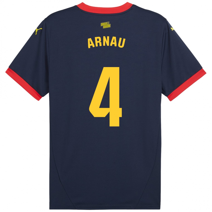 Niño Camiseta Arnau Martínez #4 Azul Marino Rojo 2ª Equipación 2024/25 La Camisa Perú