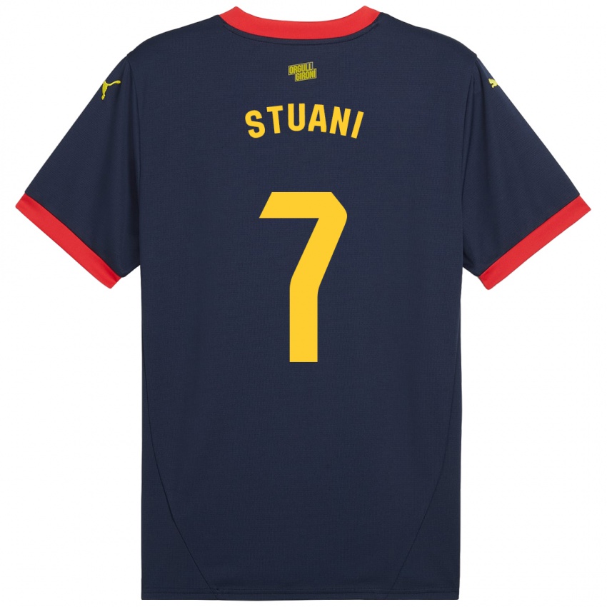 Niño Camiseta Cristhian Stuani #7 Azul Marino Rojo 2ª Equipación 2024/25 La Camisa Perú