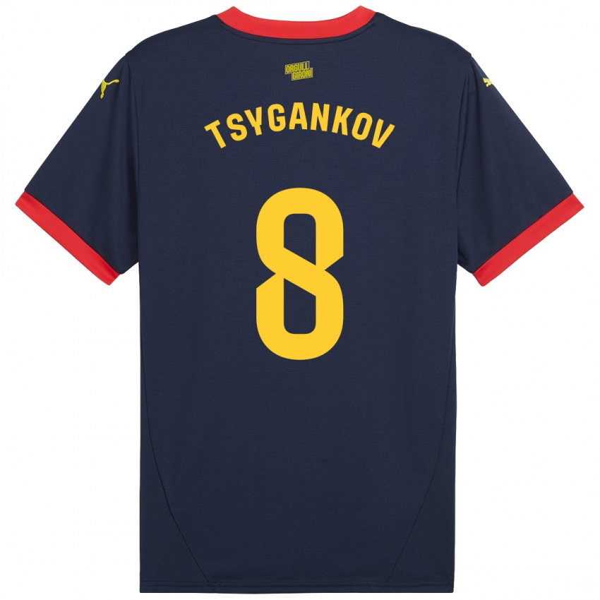 Niño Camiseta Viktor Tsygankov #8 Azul Marino Rojo 2ª Equipación 2024/25 La Camisa Perú