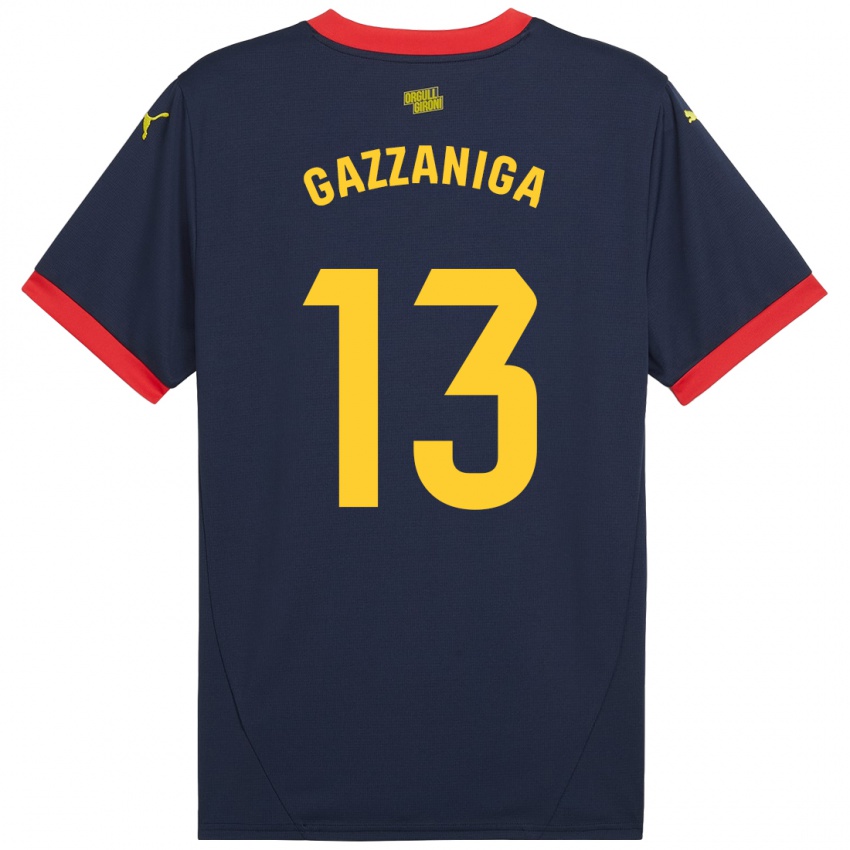 Niño Camiseta Paulo Gazzaniga #13 Azul Marino Rojo 2ª Equipación 2024/25 La Camisa Perú