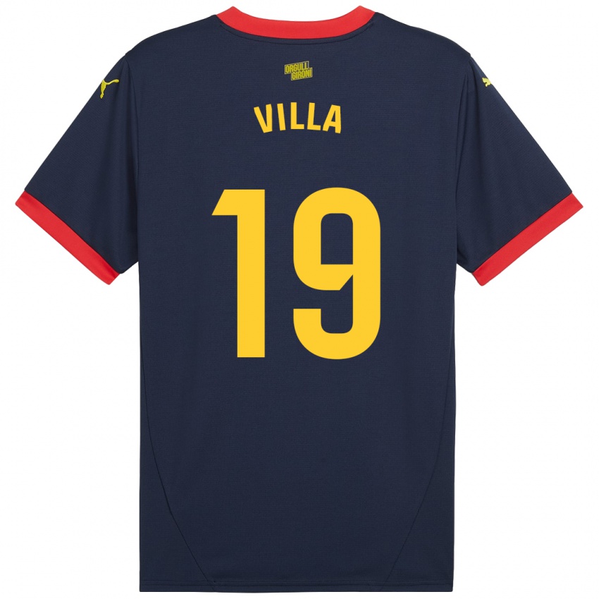 Niño Camiseta Toni Villa #19 Azul Marino Rojo 2ª Equipación 2024/25 La Camisa Perú