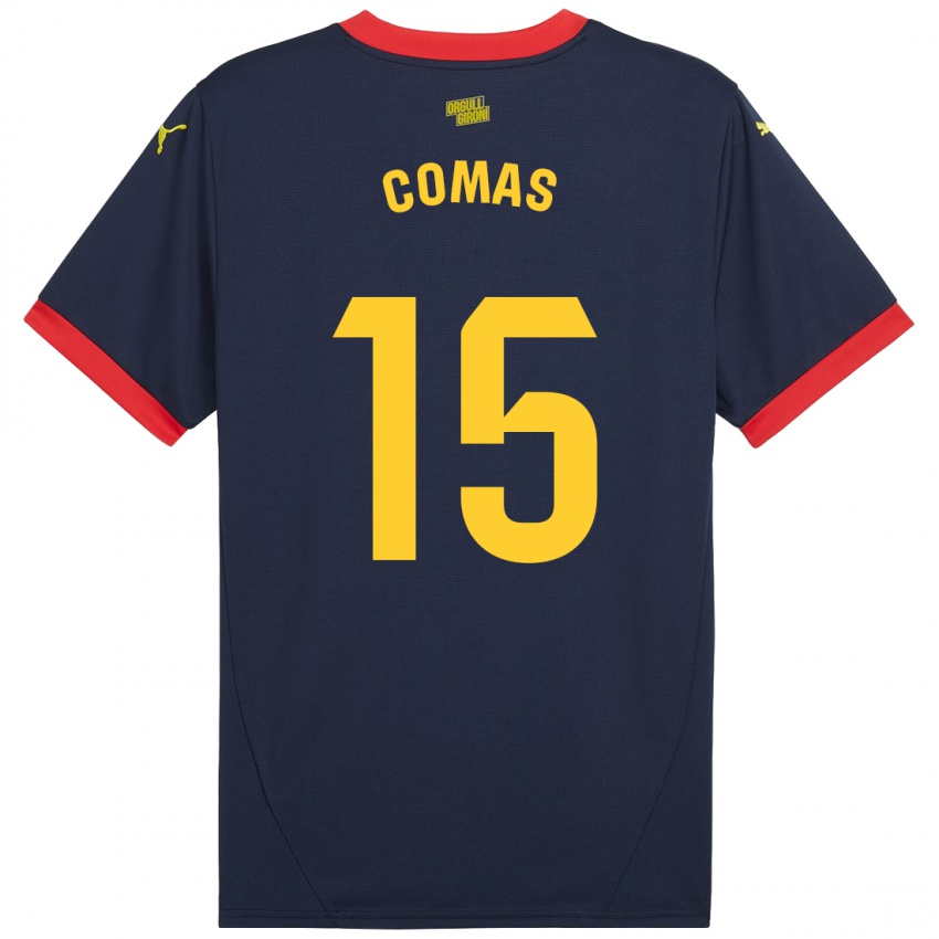 Niño Camiseta Oriol Comas #15 Azul Marino Rojo 2ª Equipación 2024/25 La Camisa Perú