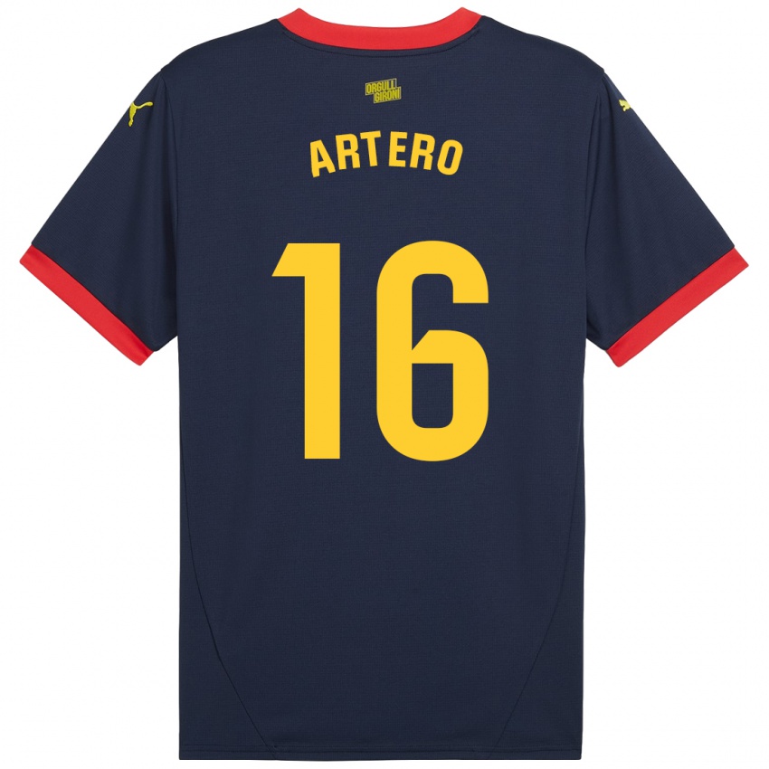 Niño Camiseta Ricard Artero #16 Azul Marino Rojo 2ª Equipación 2024/25 La Camisa Perú