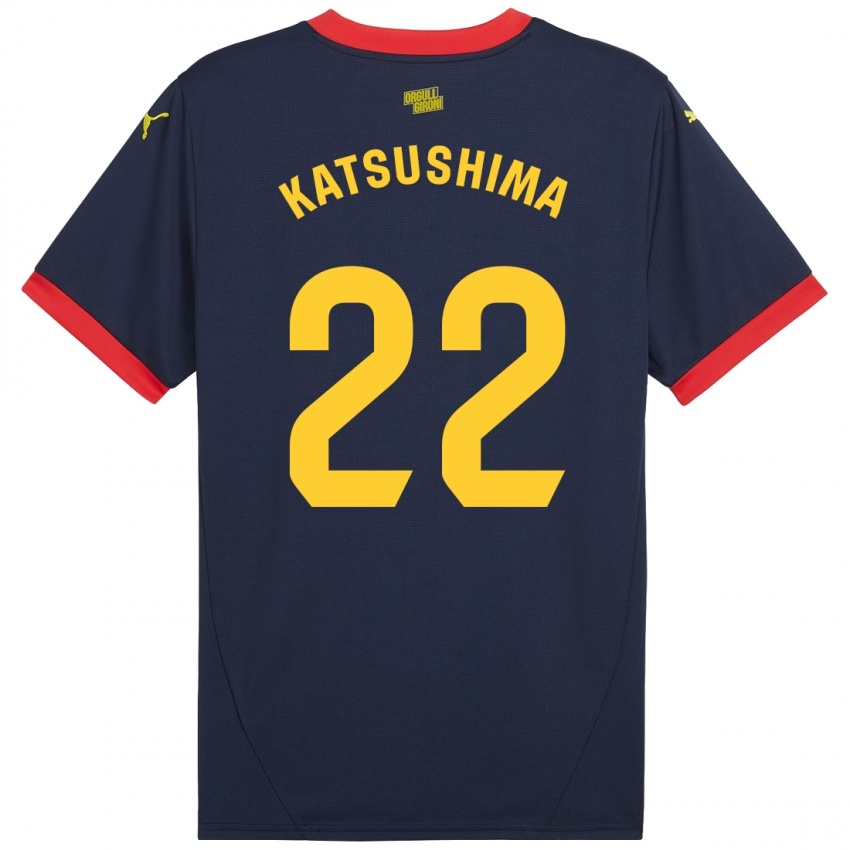 Niño Camiseta Shinnosuke Katsushima #22 Azul Marino Rojo 2ª Equipación 2024/25 La Camisa Perú