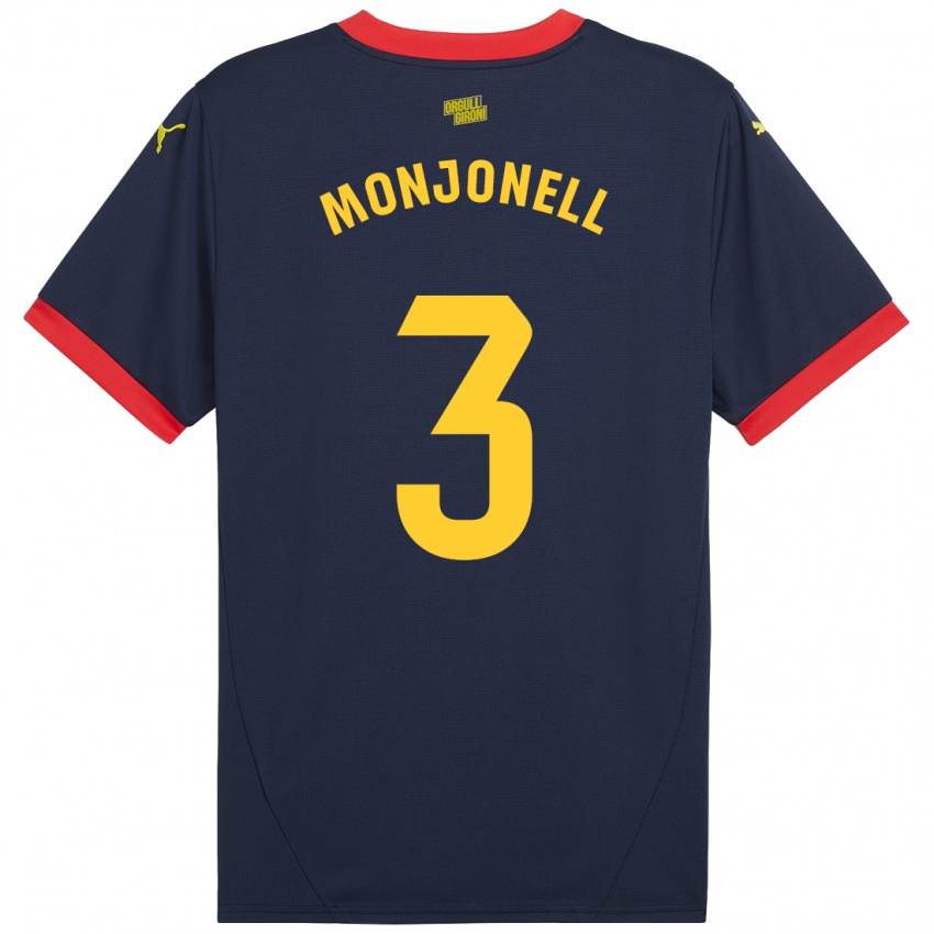 Niño Camiseta Eric Monjonell #3 Azul Marino Rojo 2ª Equipación 2024/25 La Camisa Perú