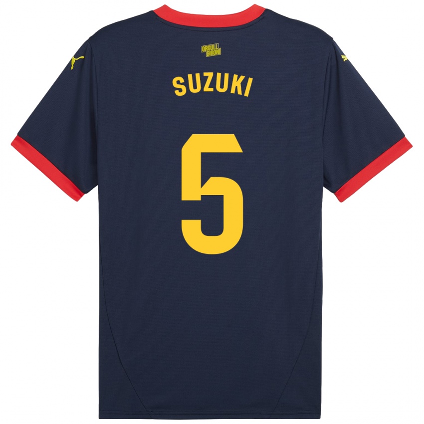 Niño Camiseta Wadi Ibrahim Suzuki #5 Azul Marino Rojo 2ª Equipación 2024/25 La Camisa Perú