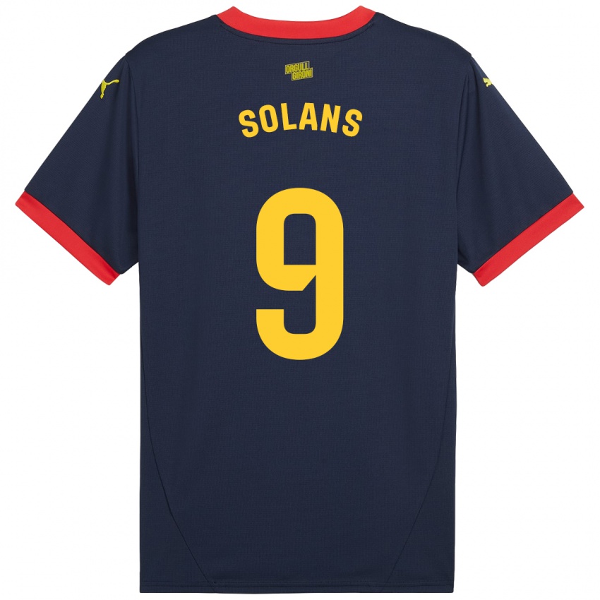 Niño Camiseta Sergi Solans #9 Azul Marino Rojo 2ª Equipación 2024/25 La Camisa Perú