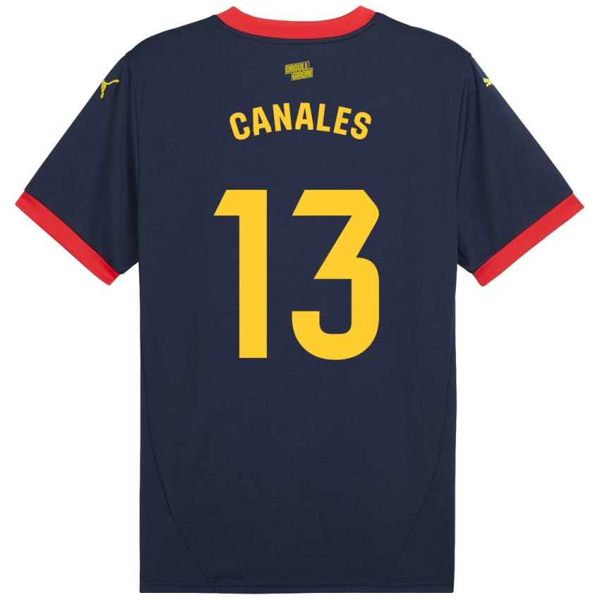 Niño Camiseta Juanvi Canales #13 Azul Marino Rojo 2ª Equipación 2024/25 La Camisa Perú