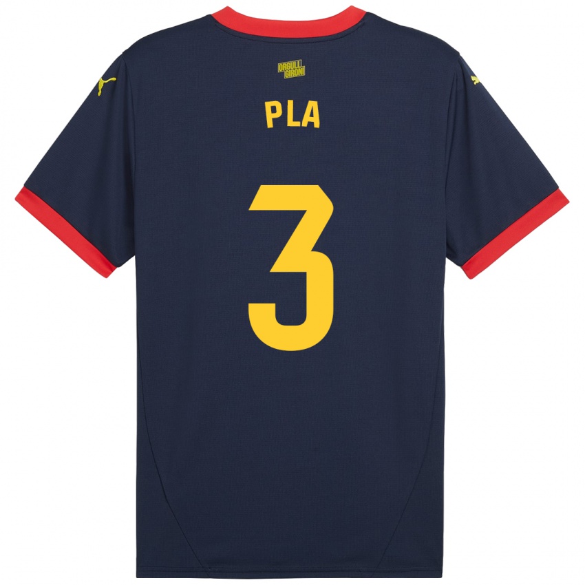 Niño Camiseta Marta Pla #3 Azul Marino Rojo 2ª Equipación 2024/25 La Camisa Perú