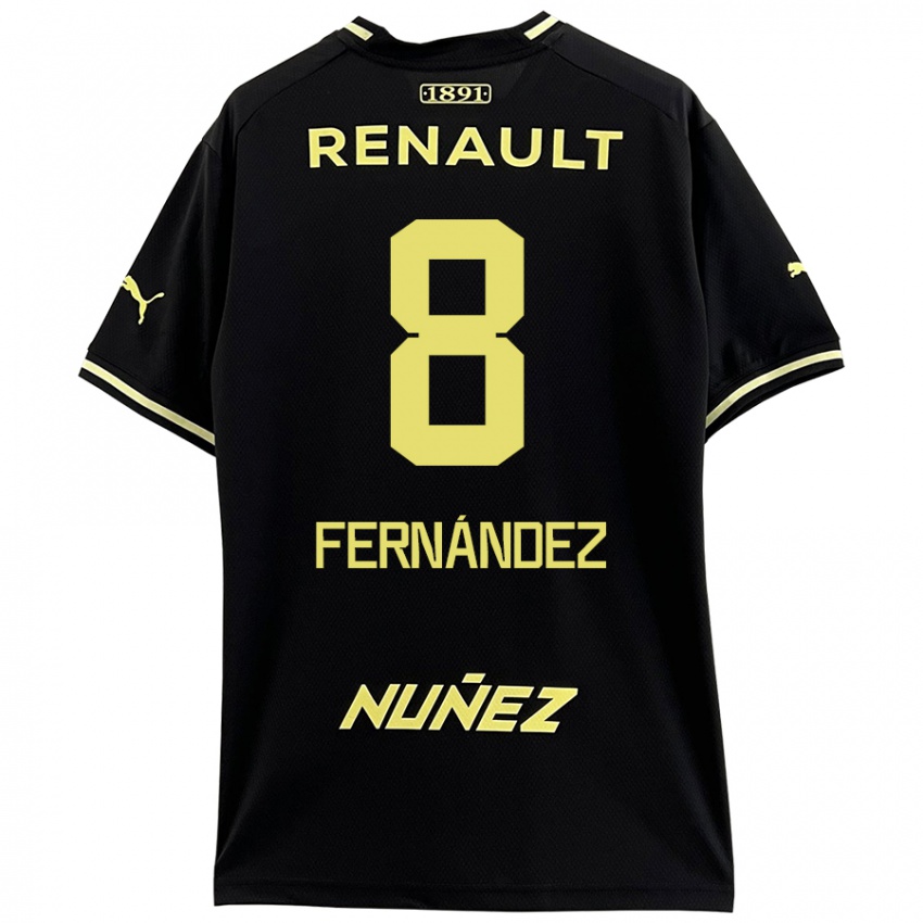 Niño Camiseta Leonardo Fernández #8 Negro Amarillo 2ª Equipación 2024/25 La Camisa Perú