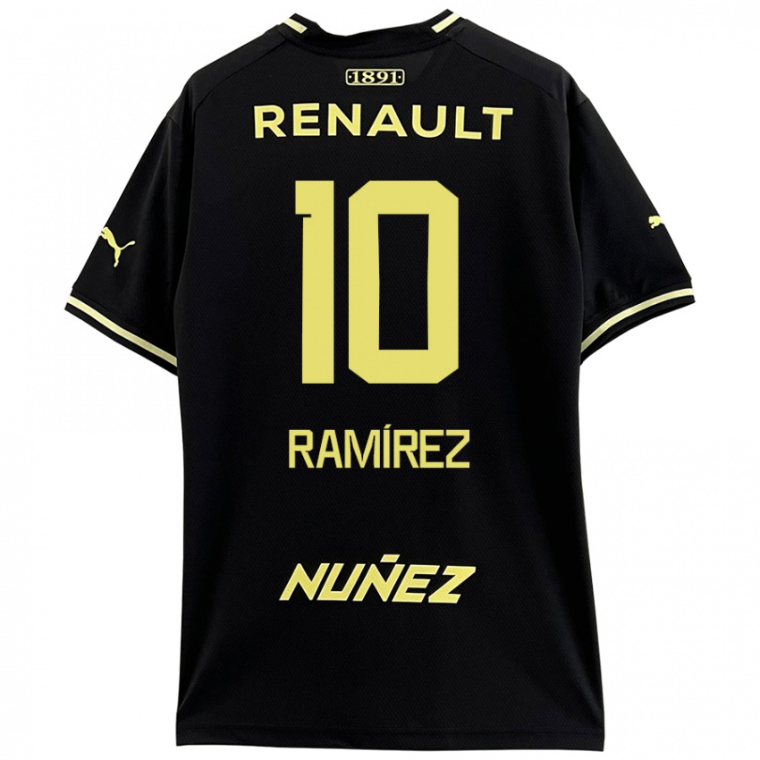 Niño Camiseta Gastón Ramírez #10 Negro Amarillo 2ª Equipación 2024/25 La Camisa Perú