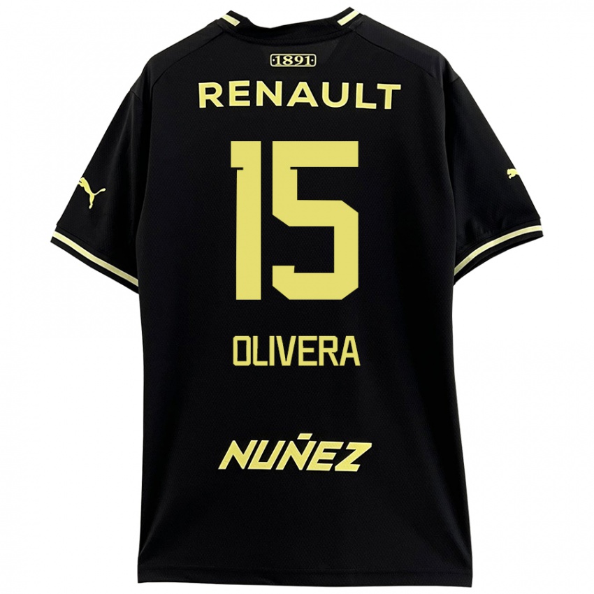 Niño Camiseta Maximiliano Olivera #15 Negro Amarillo 2ª Equipación 2024/25 La Camisa Perú