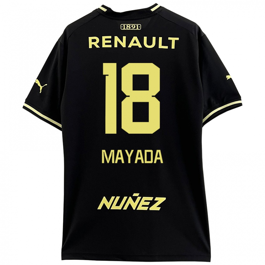 Niño Camiseta Camilo Mayada #18 Negro Amarillo 2ª Equipación 2024/25 La Camisa Perú